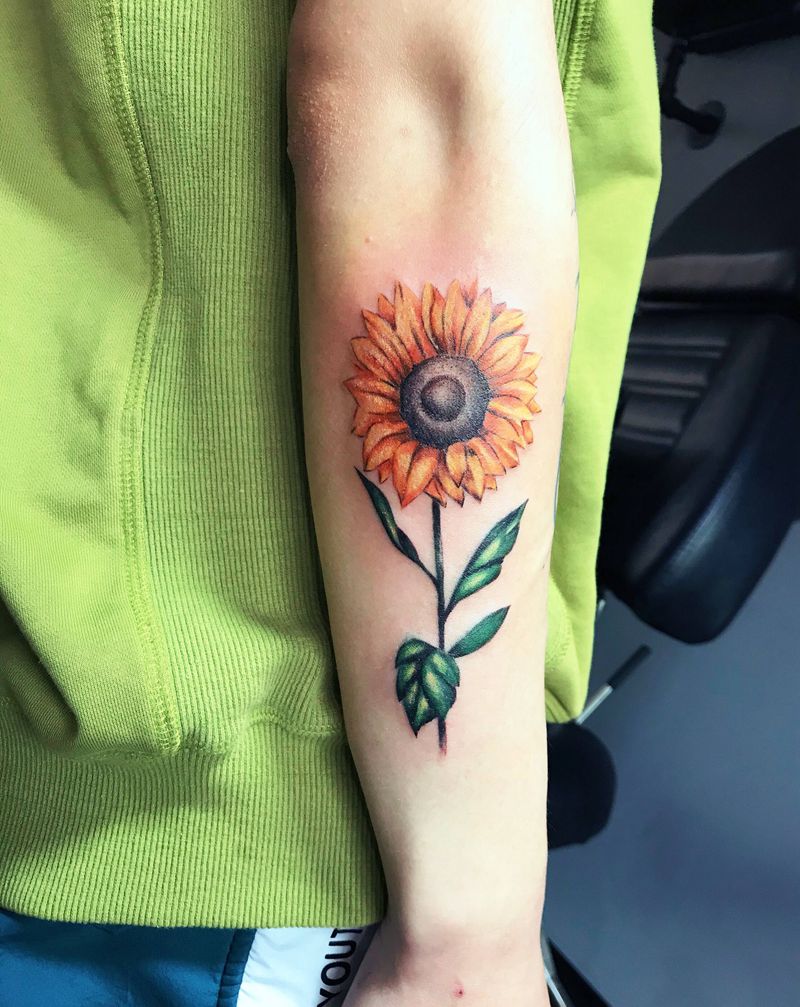 太阳花纹身图片_手臂New School纹身图案