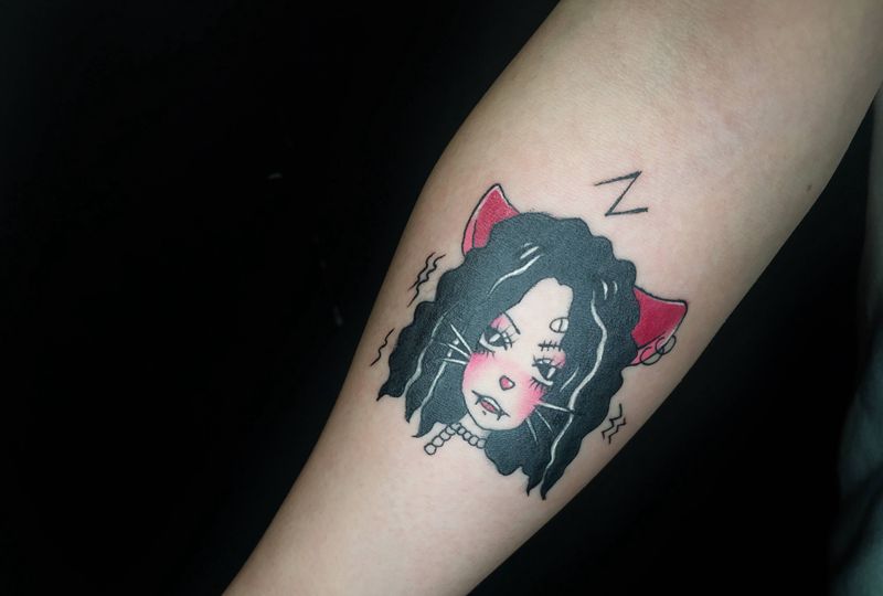 卡通纹身图片_手臂Old School纹身图案