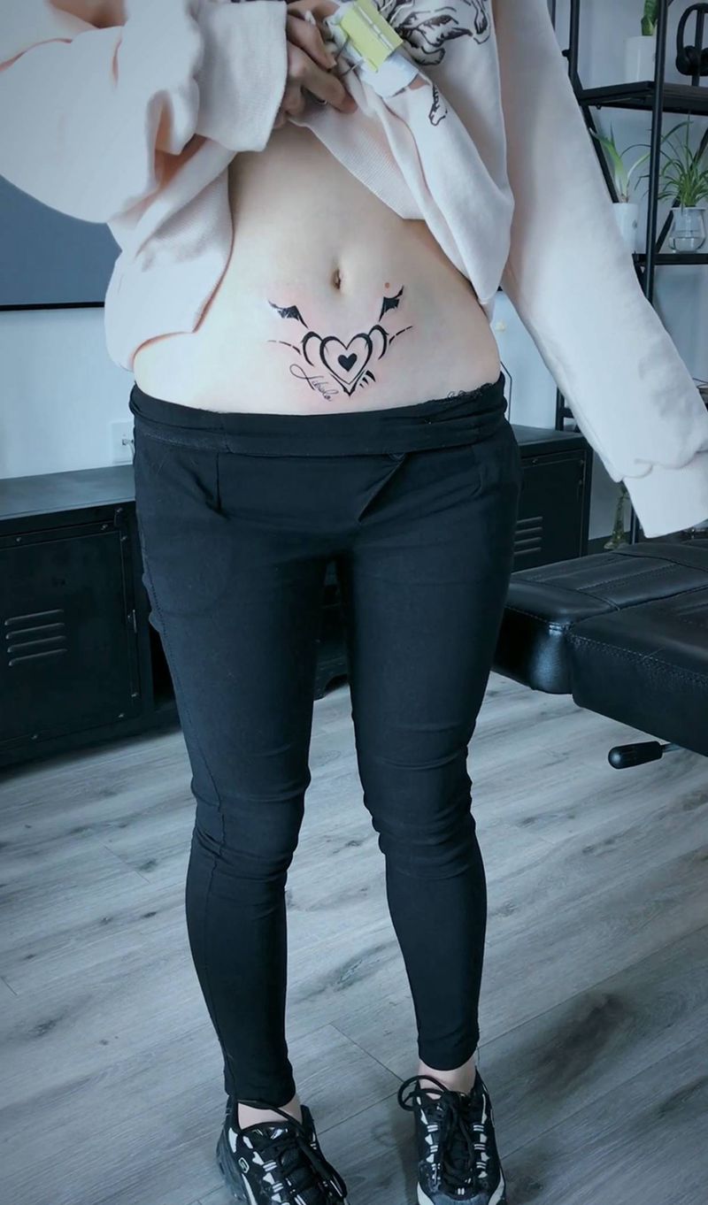 经典图腾纹身图片_腹部图腾纹身图案