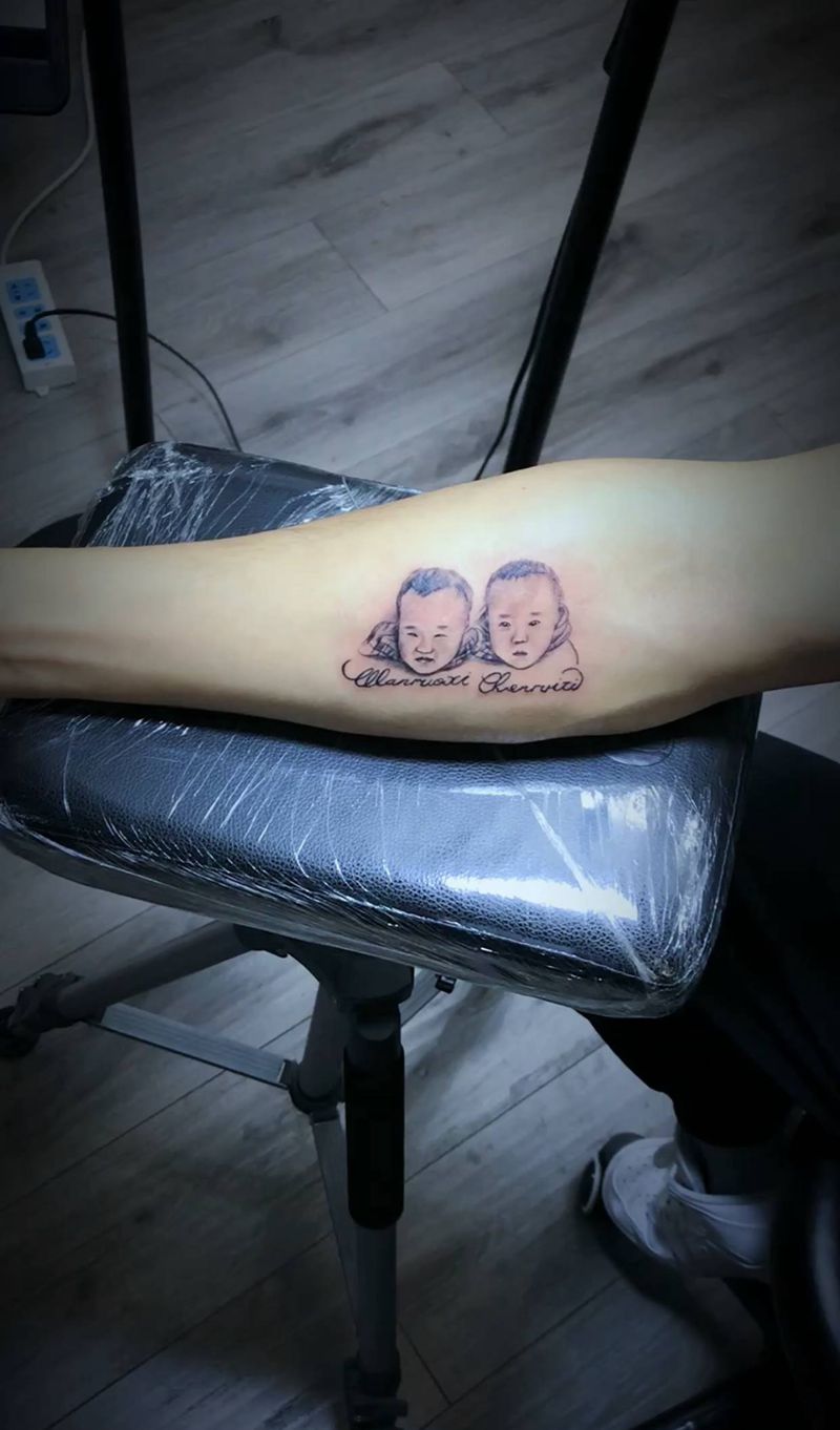 人物纹身图片_手臂人物纹身图案