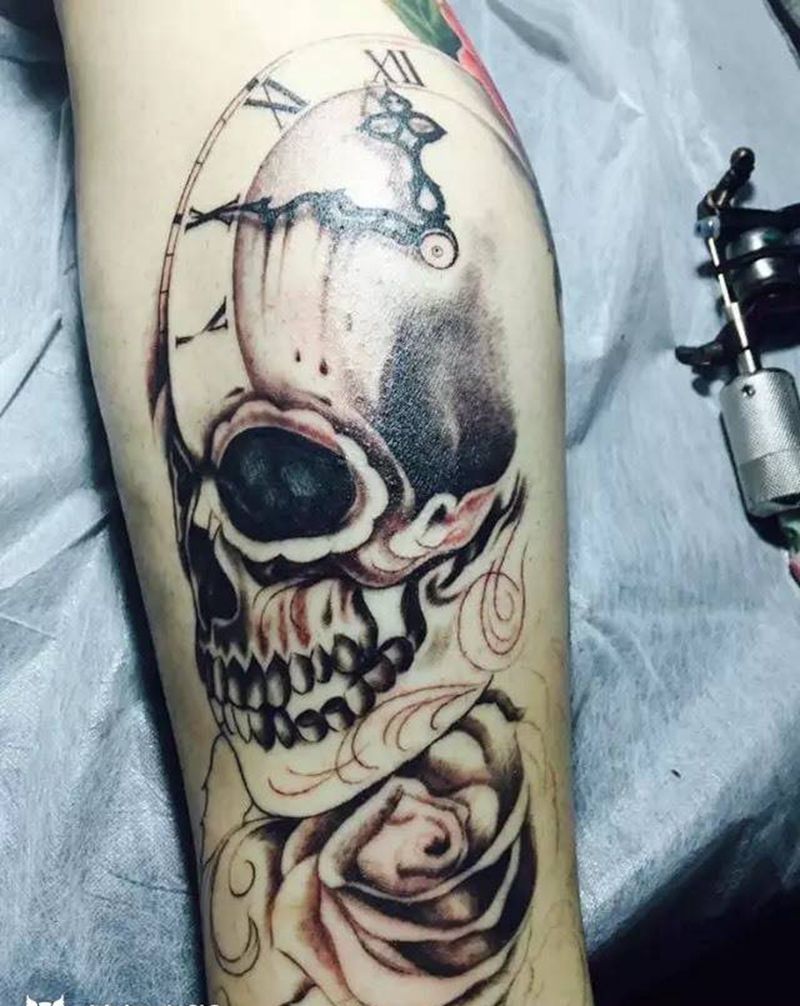 骷髅好美纹身图片