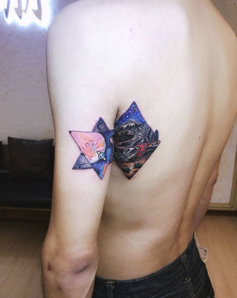 小图两枚纹身图片