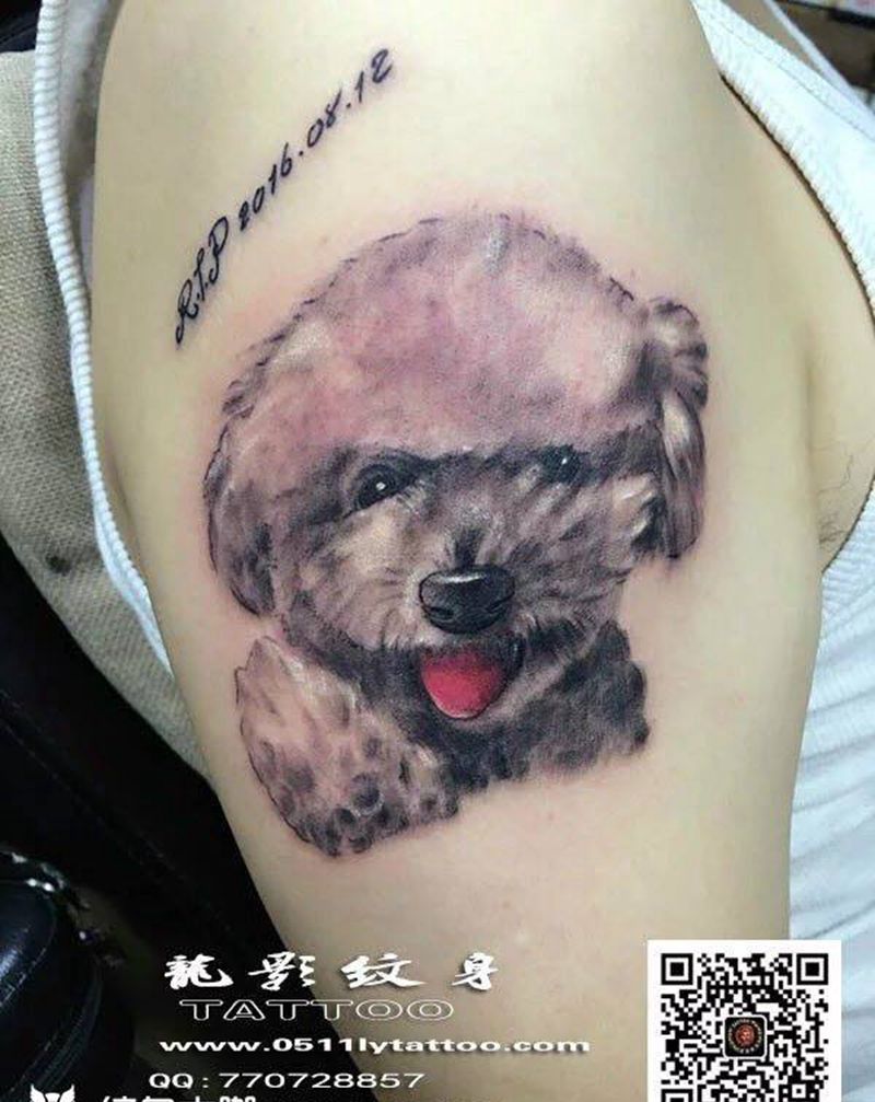 两条小狗纹身图片