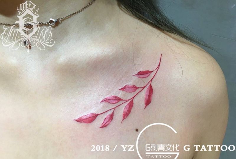 红叶纹身图片