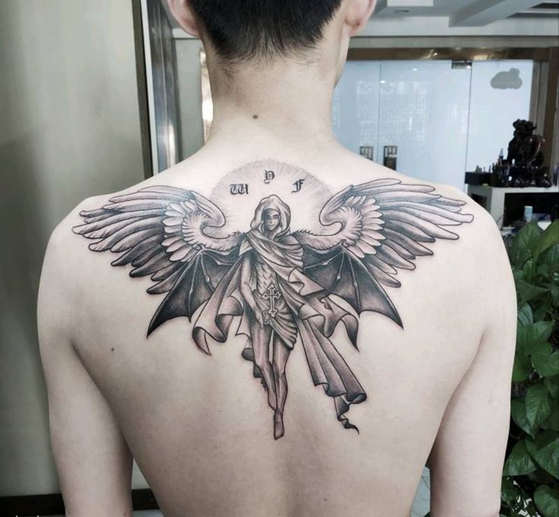 天使纹身图片