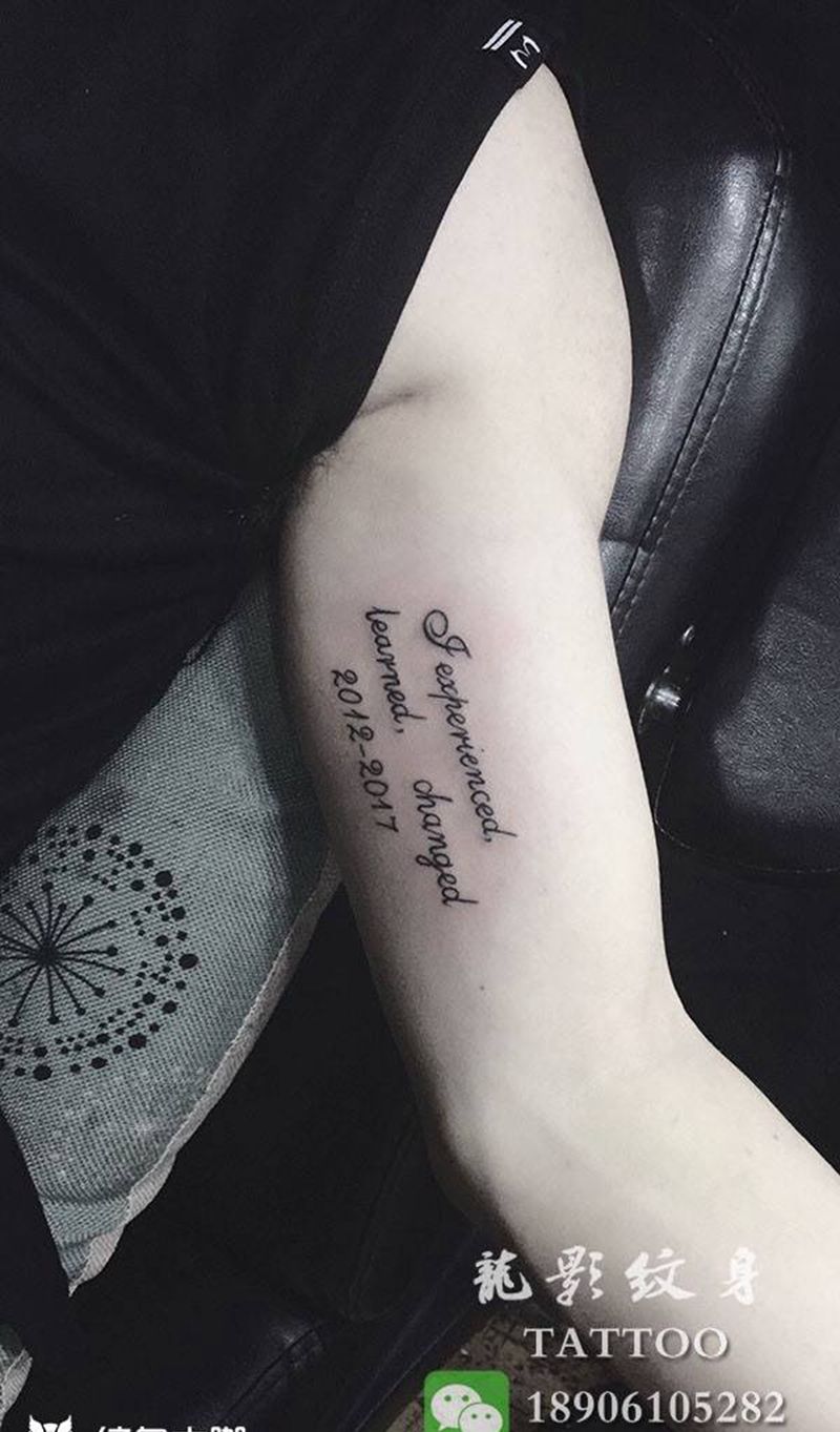 小清新字母纹身图片