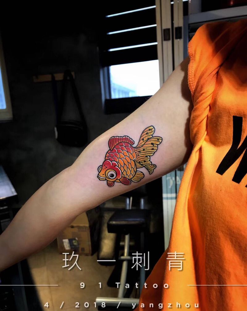 金鱼纹身图片