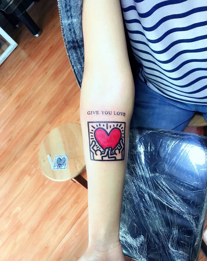 舞动的心纹身图片