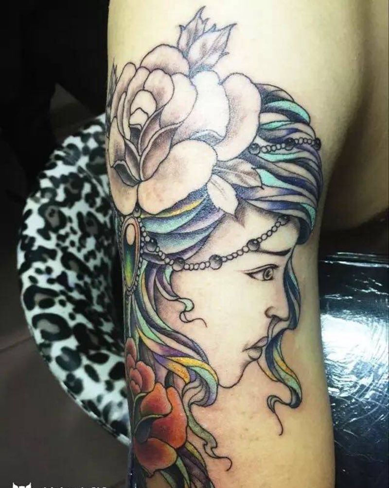 欧美仕女纹身图片