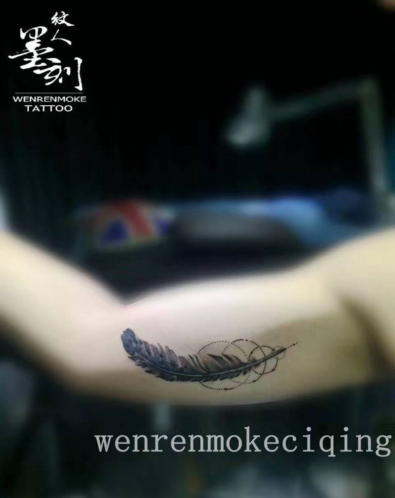 羽毛纹身图片