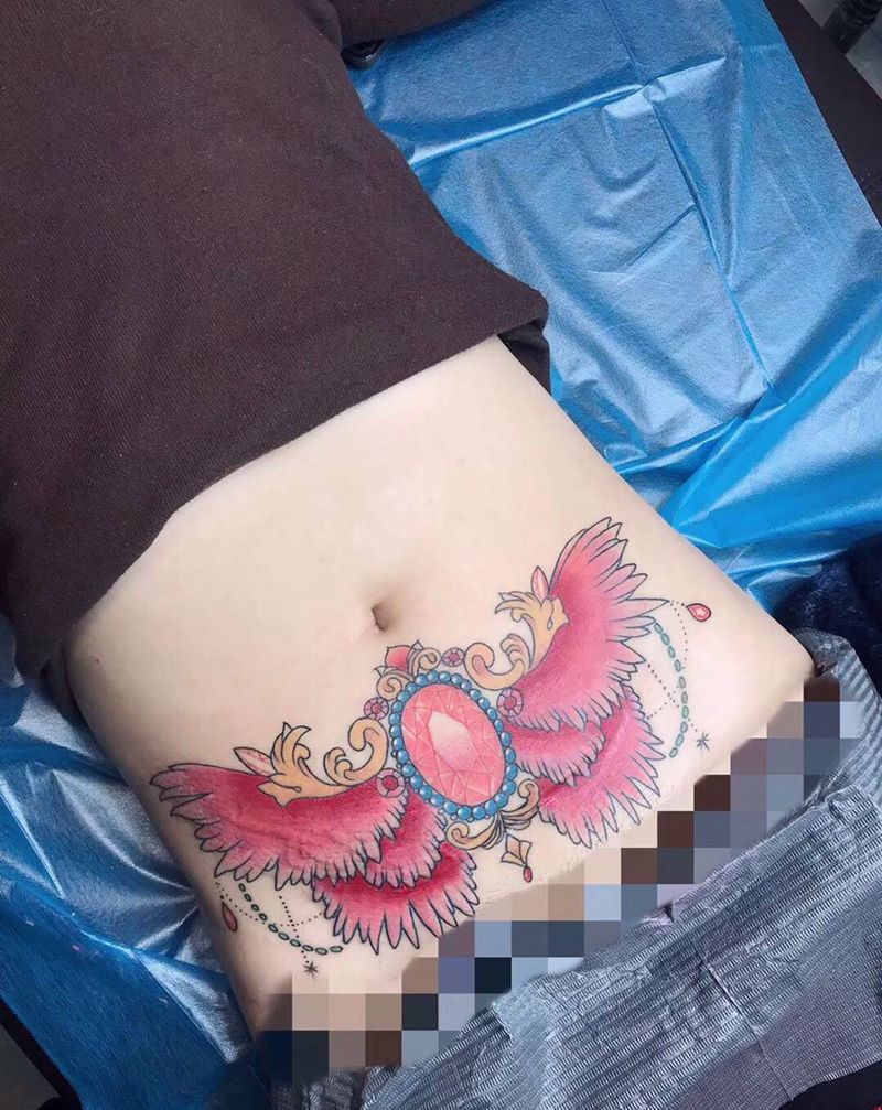 遮盖疤痕纹身图片