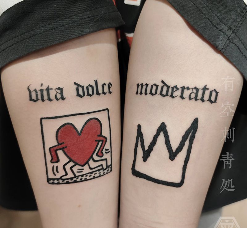 DG同款纹身图片_手臂花体字几何纹身图案