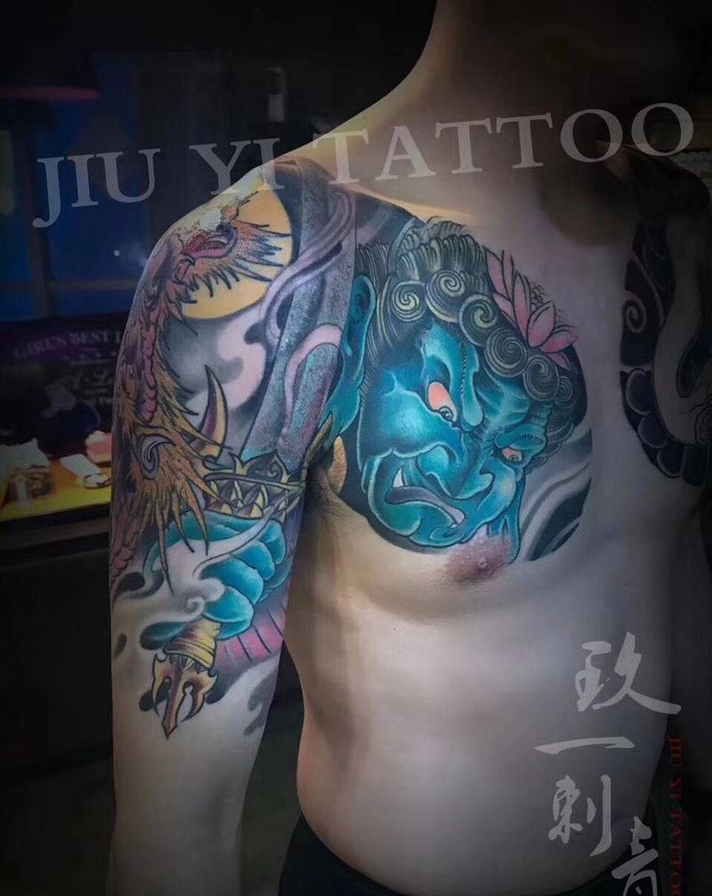 不动明王纹身图片