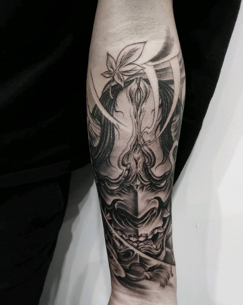 般若纹身图片_手臂新传统纹身图案