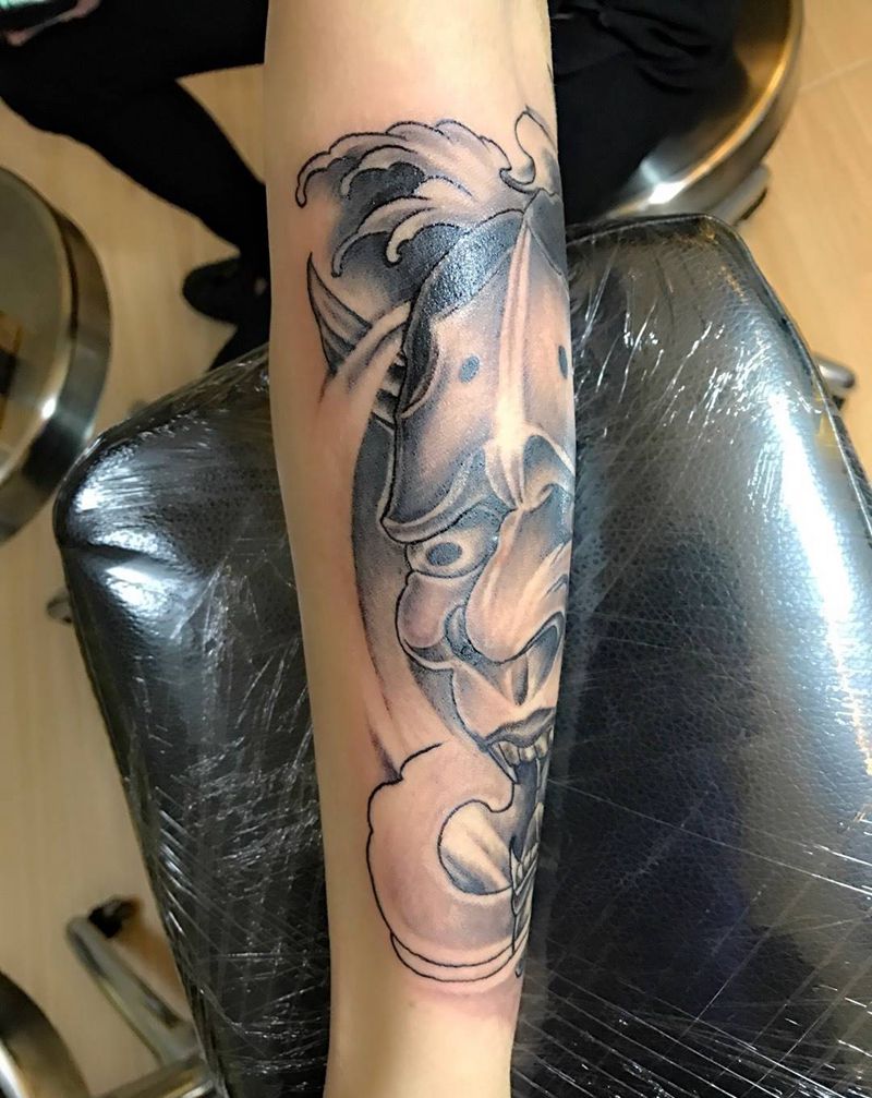 小臂般若纹身图片