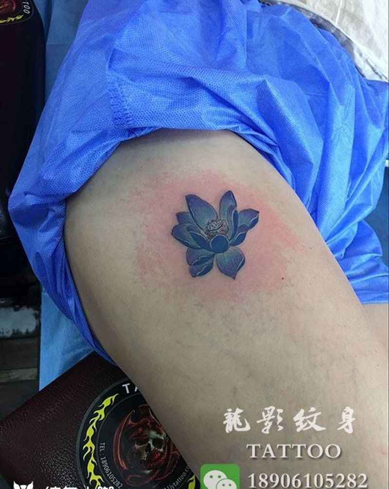 荷花纹身纹身图片