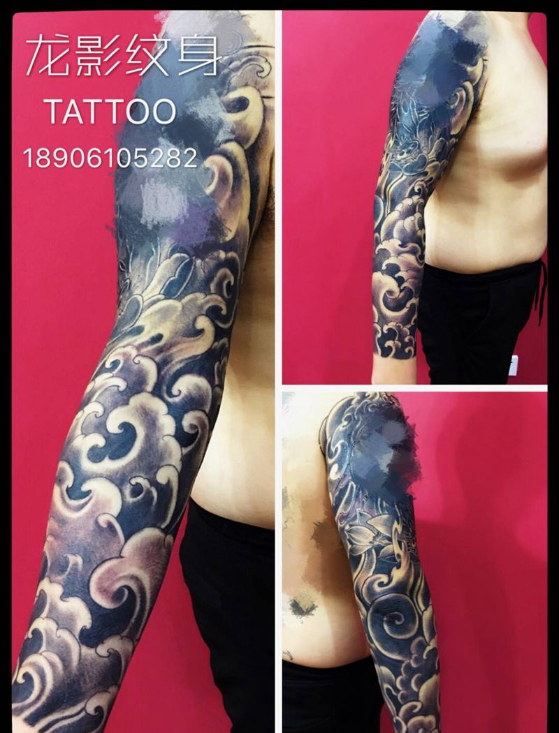 浪起来纹身图片
