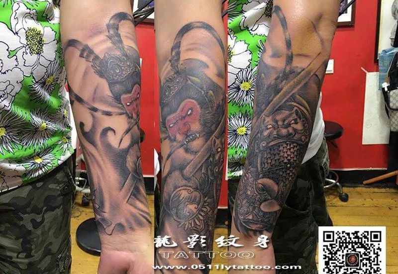 悟空小包臂纹身图片