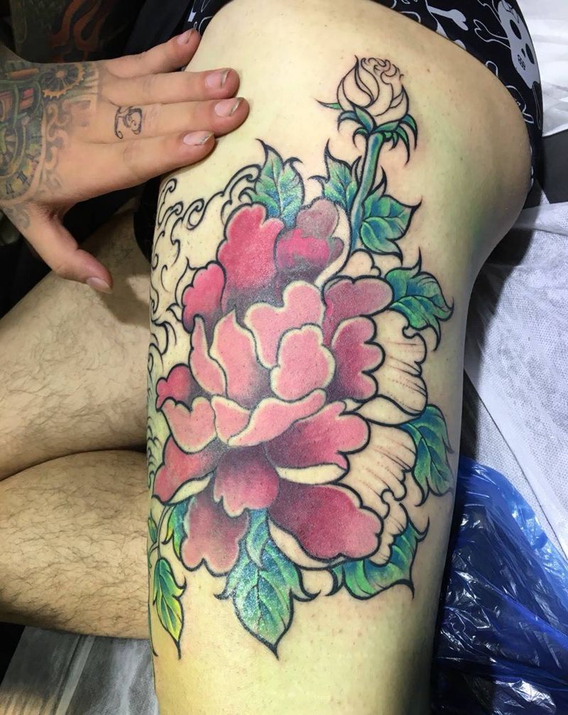 牡丹修改纹身图片