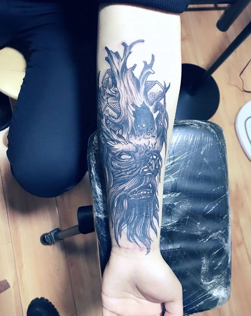 老树精纹身图片