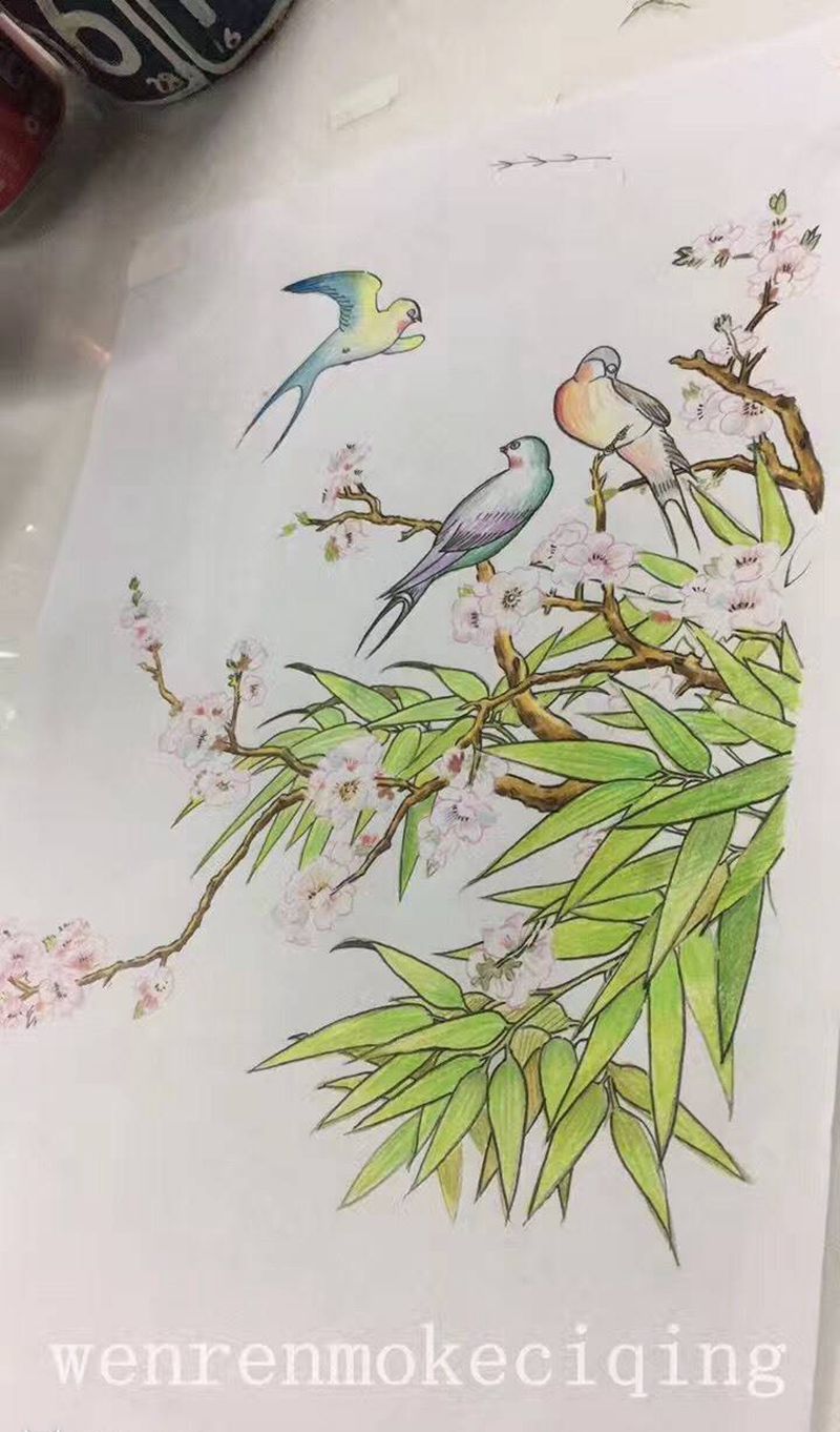 燕子—吉祥之鸟，爱情的象征。纹身图片