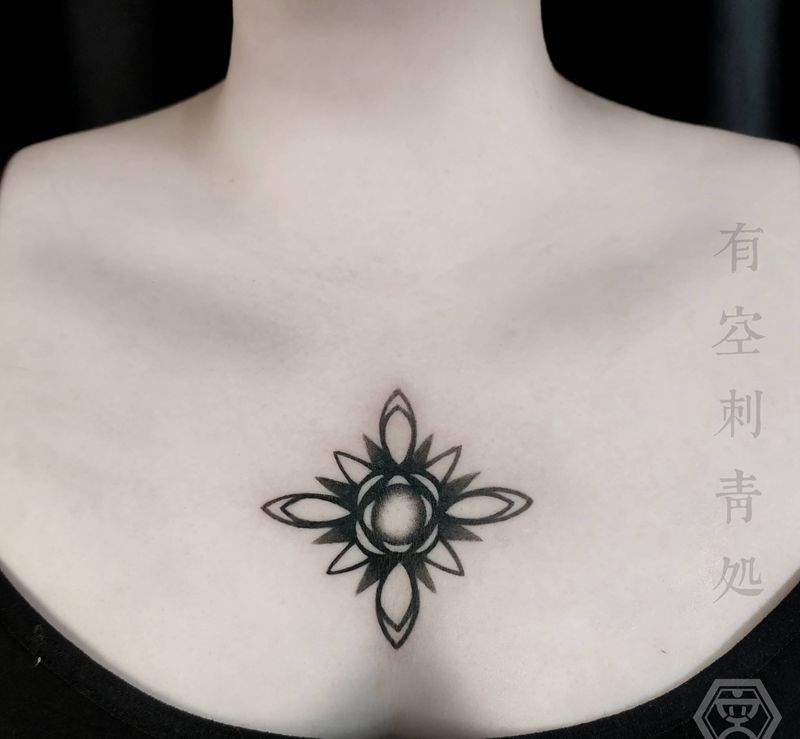 白夜行纹身图片_几何纹身图案