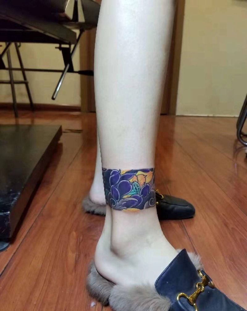 脚环纹身图片