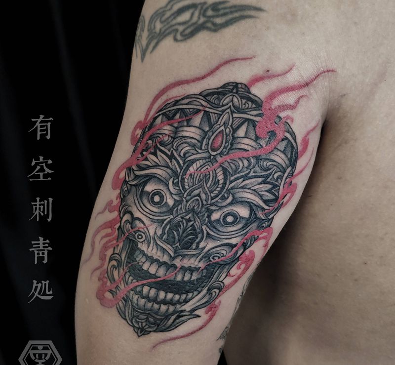 嘎巴拉纹身图片_手臂新传统纹身图案