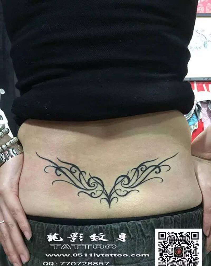 腰花腰花纹身图片