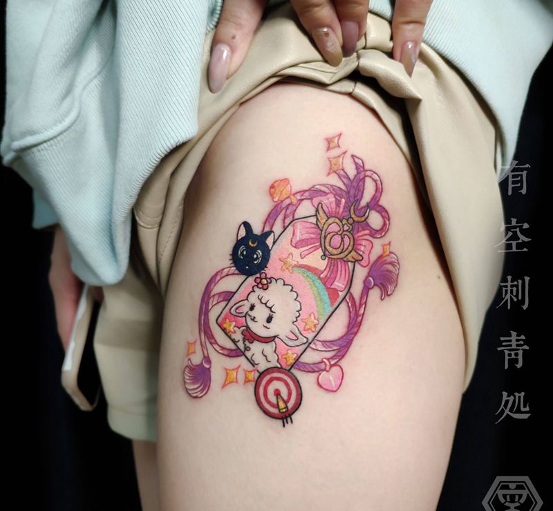 白羊御守纹身图片_New School纹身图案