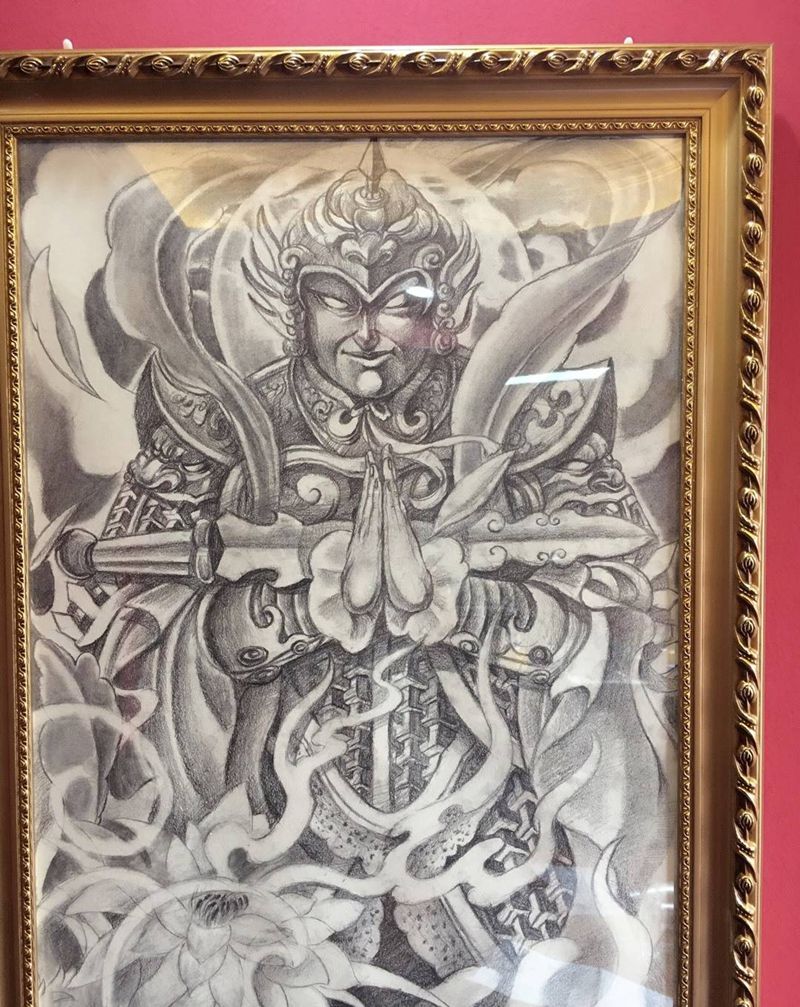 龙影纹身武发明手稿 伟陀纹身图片