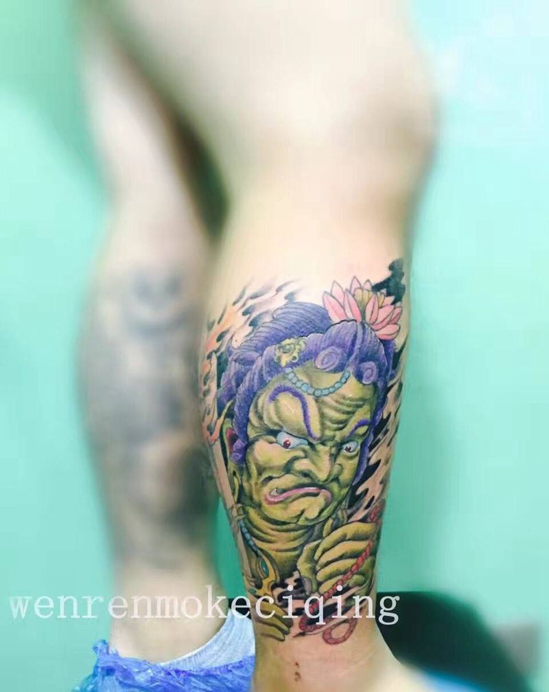 不动明王纹身图片