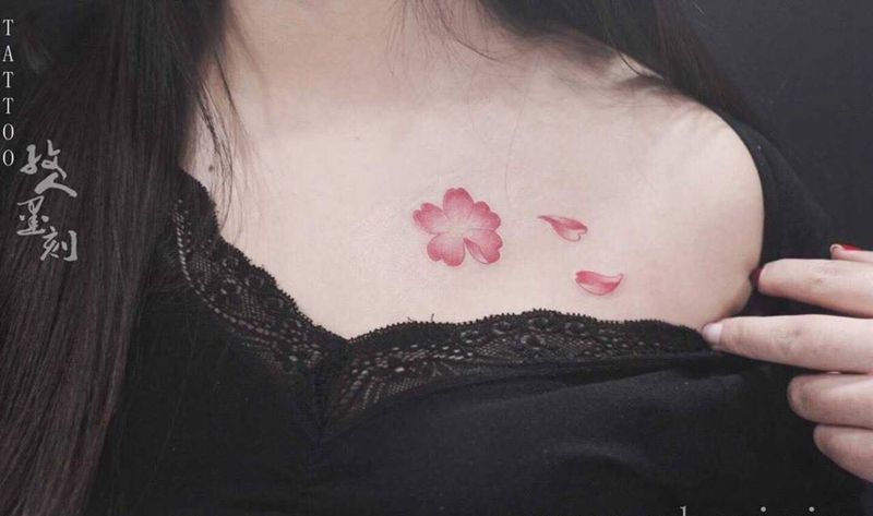 樱花纹身图片