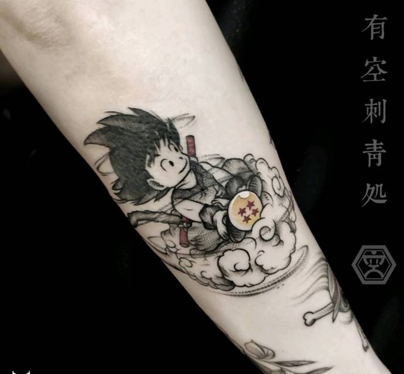 小悟空纹身图片_手臂点刺纹身图案