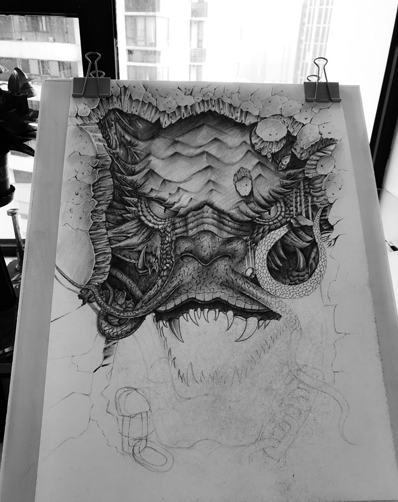 我爱画画，画画使我快乐纹身图片