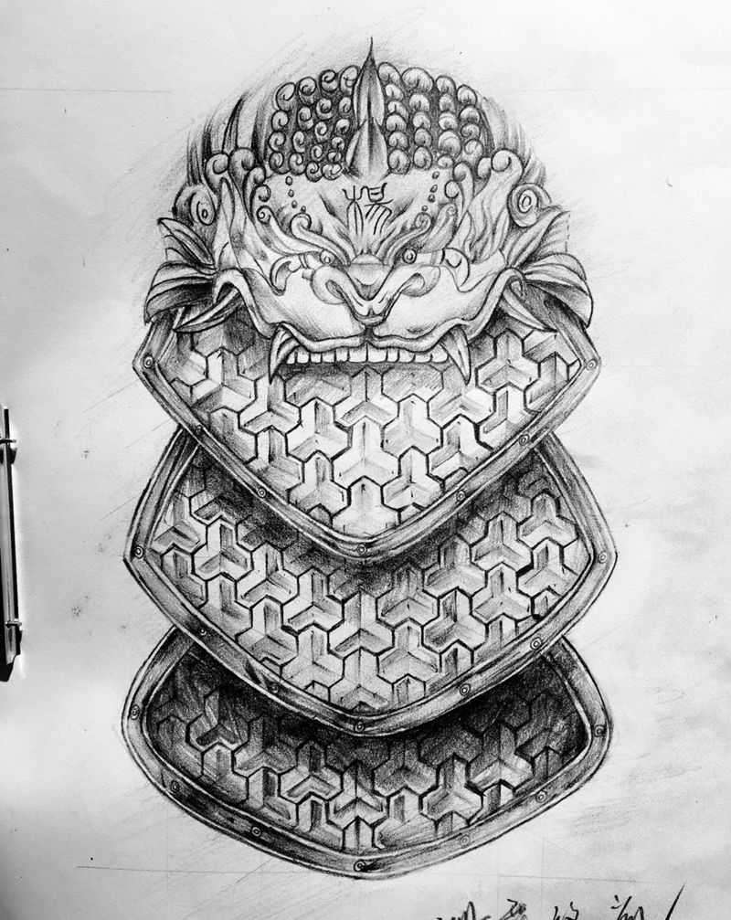 杨家战甲纹身图片