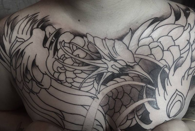 花胸未完纹身图片