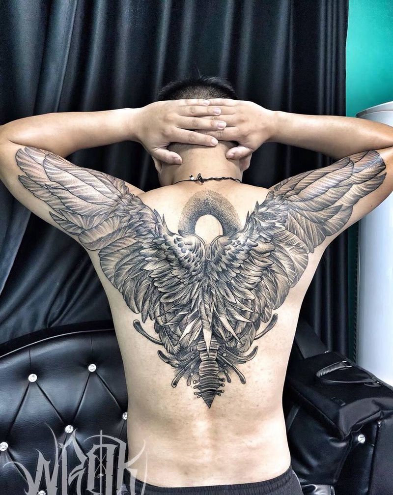 翅膀纹身图片