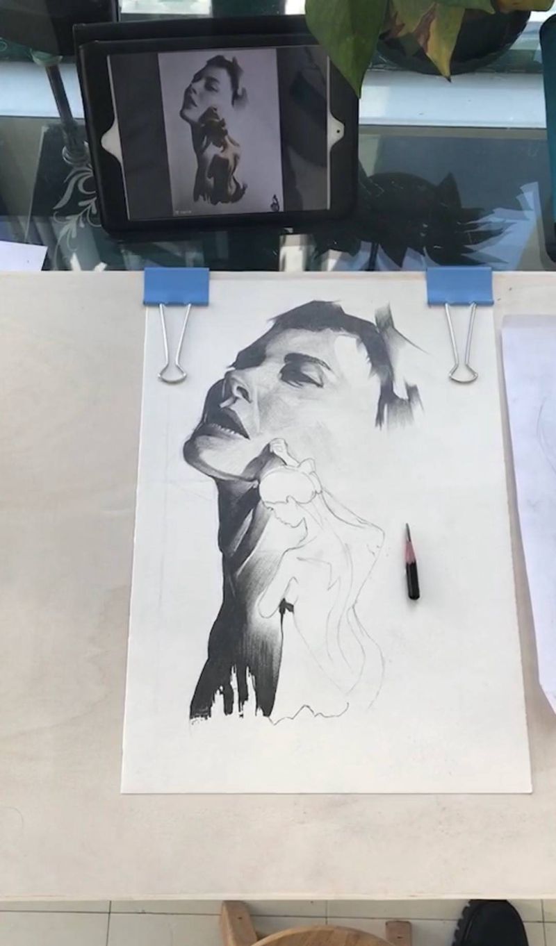 画画得练,继续努力纹身图片