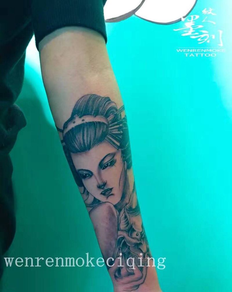 艺妓纹身图片