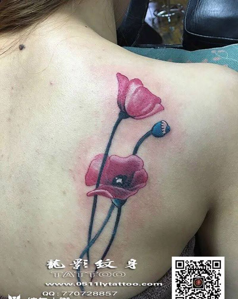 罂粟花纹身图片