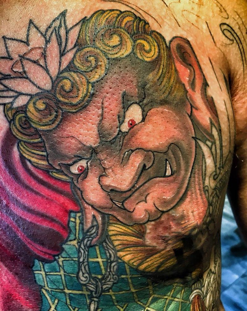 不动明王 未完纹身图片