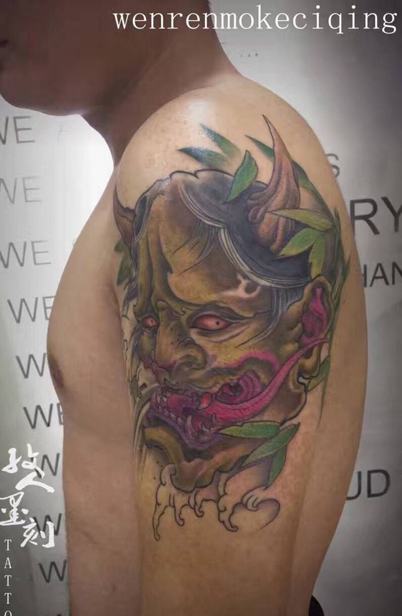 纹人墨刻作品纹身图片