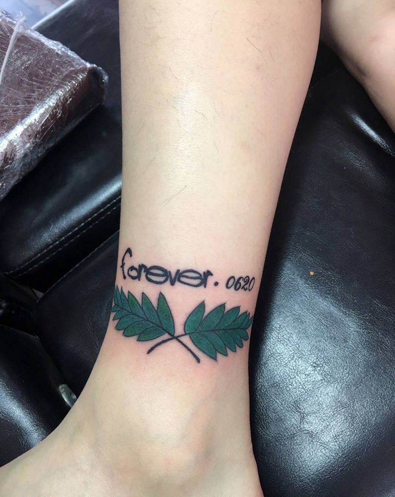 大叶子纹身图片