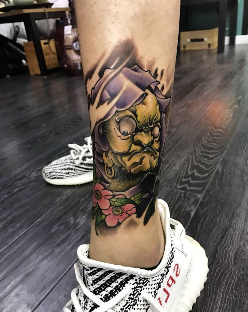 纹人墨刻刺青作品纹身图片