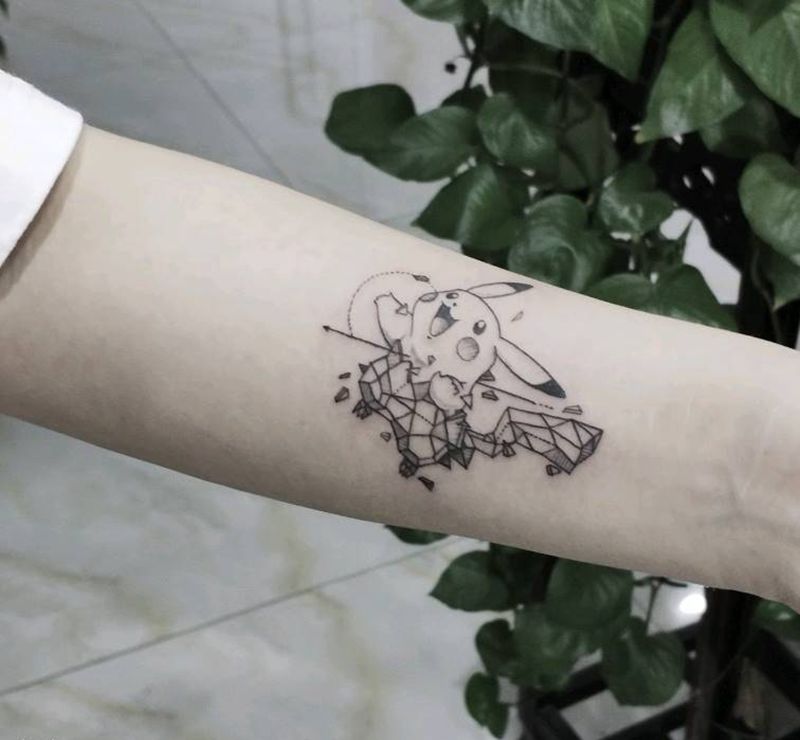 皮卡丘纹身图片