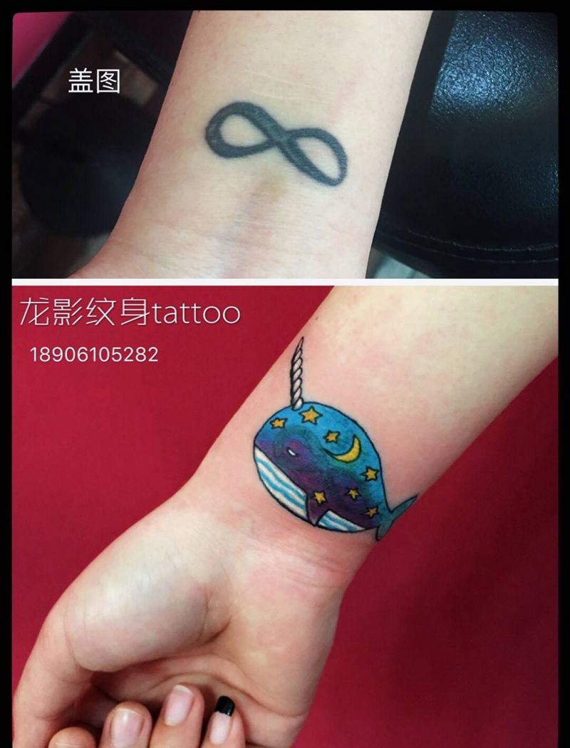 盖图小鲸鱼纹身图片