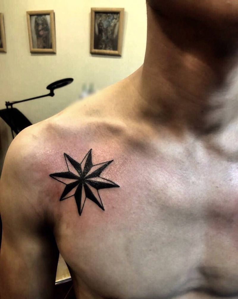 八角星终极格斗士里的博弈卡同款纹身图片