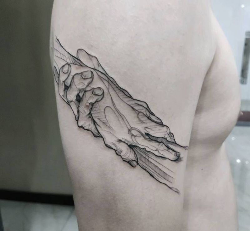 手拉手纹身图片