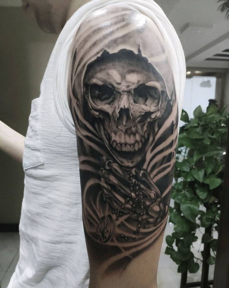 骷髅纹身图片